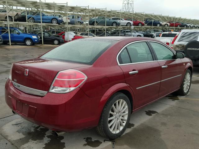 1G8ZV57778F137187 - 2008 SATURN AURA XR BURGUNDY photo 4