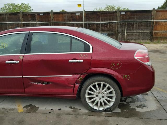 1G8ZV57778F137187 - 2008 SATURN AURA XR BURGUNDY photo 9