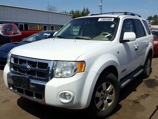 1FMCU94158KD14067 - 2008 FORD ESCAPE LIM WHITE photo 2