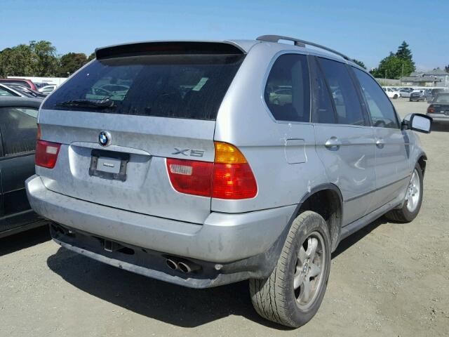 5UXFB33543LH42919 - 2003 BMW X5 4.4I GRAY photo 4