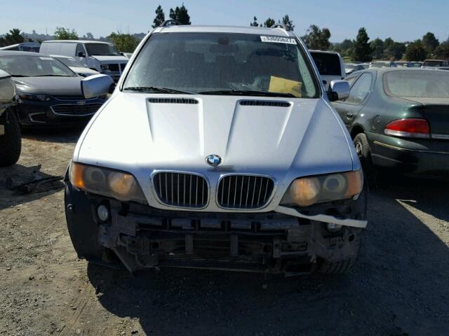 5UXFB33543LH42919 - 2003 BMW X5 4.4I GRAY photo 9