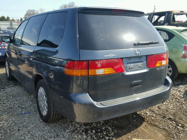 5FNRL18573B071142 - 2003 HONDA ODYSSEY LX BLUE photo 3