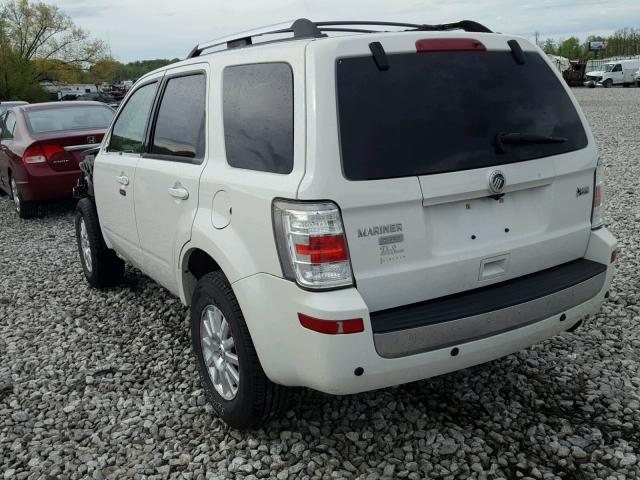 4M2CN9HG1BKJ03630 - 2011 MERCURY MARINER PR WHITE photo 3