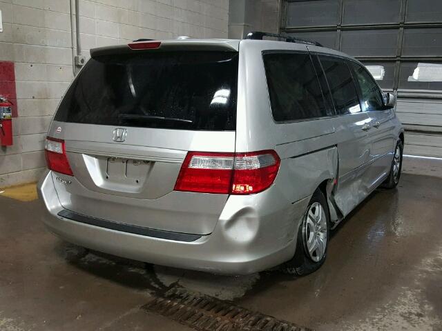 5FNRL38707B432696 - 2007 HONDA ODYSSEY EX SILVER photo 4