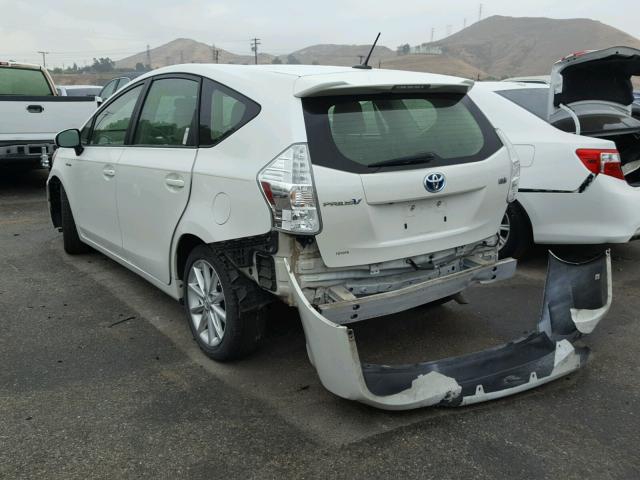 JTDZN3EU8D3211084 - 2013 TOYOTA PRIUS V WHITE photo 3