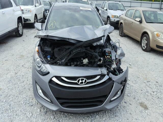 KMHD35LH5EU201945 - 2014 HYUNDAI ELANTRA GT GRAY photo 9