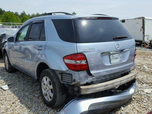 4JGBB86E16A026478 - 2006 MERCEDES-BENZ ML 350 BLUE photo 3