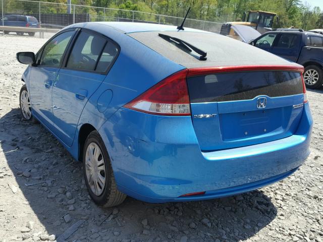 JHMZE2H35BS000231 - 2011 HONDA INSIGHT BLUE photo 3