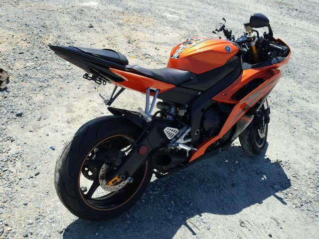 JYARJ16E29A018953 - 2009 YAMAHA YZFR6 ORANGE photo 4