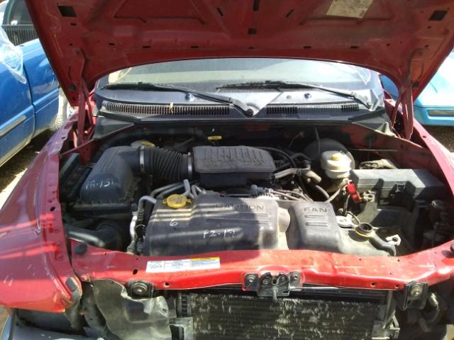 1D7HG48N84S564016 - 2004 DODGE DAKOTA QUA RED photo 7