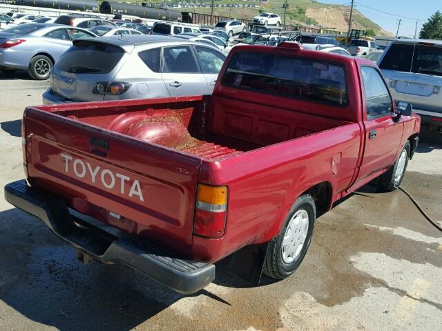 JT4RN81A5R5187332 - 1994 TOYOTA PICKUP 1/2 RED photo 4