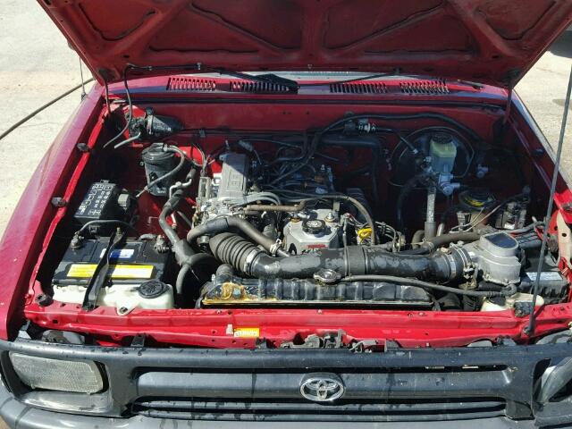 JT4RN81A5R5187332 - 1994 TOYOTA PICKUP 1/2 RED photo 7