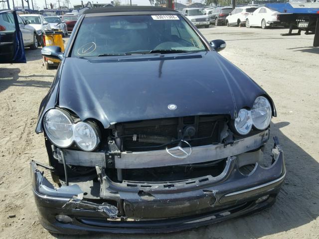 WDBTK65J05F121271 - 2005 MERCEDES-BENZ CLK 320 BLUE photo 9