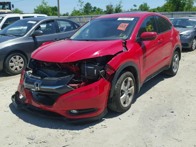 3CZRU5H53HM716015 - 2017 HONDA HR-V EX RED photo 2