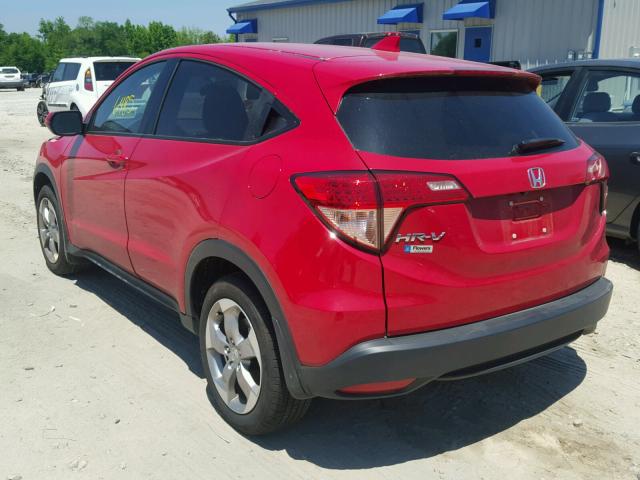 3CZRU5H53HM716015 - 2017 HONDA HR-V EX RED photo 3