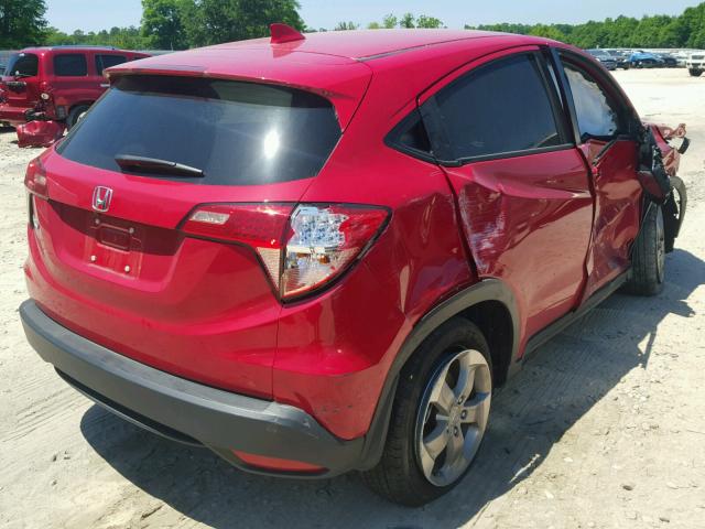 3CZRU5H53HM716015 - 2017 HONDA HR-V EX RED photo 4