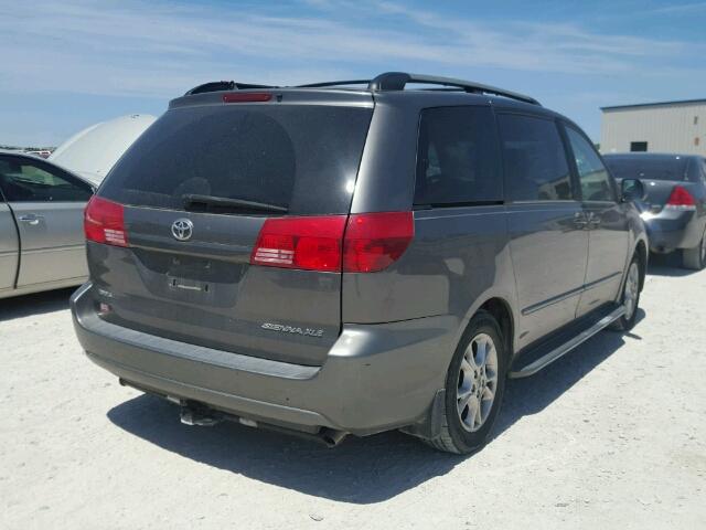 5TDZA22C04S003541 - 2004 TOYOTA SIENNA XLE GRAY photo 4