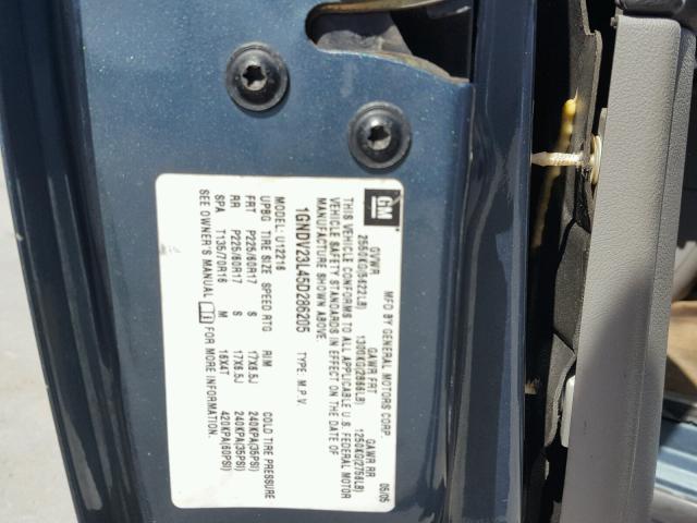 1GNDV23L45D286205 - 2005 CHEVROLET UPLANDER L 白色 照片 10