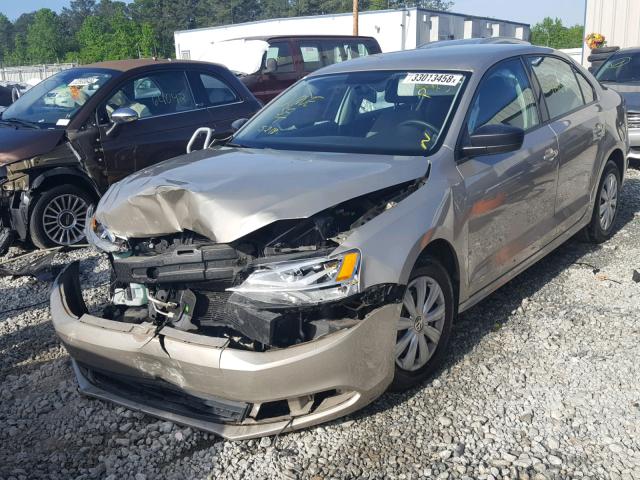 3VW2K7AJ2DM273573 - 2013 VOLKSWAGEN JETTA BASE Բեժ լուսանկար 2