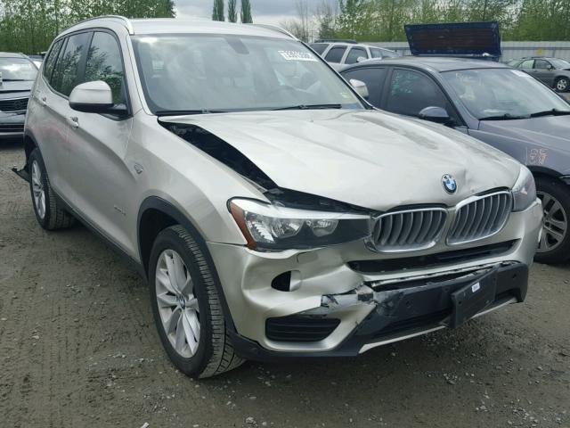 5UXWX9C51F0D58591 - 2015 BMW X3 XDRIVE2 ვერცხლისფერი ფოტო 1