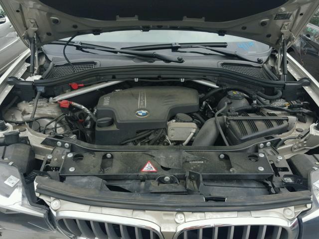 5UXWX9C51F0D58591 - 2015 BMW X3 XDRIVE2 ვერცხლისფერი ფოტო 7