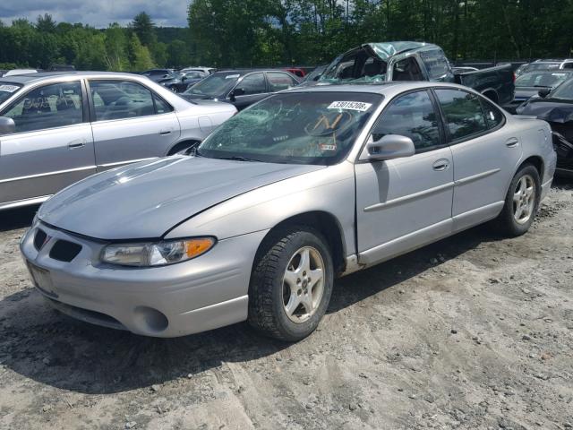 1G2WP5210WF287410 - 1998 PONTIAC GRAND PRIX SILVER photo 2
