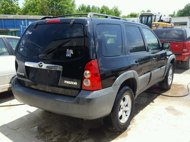 4F2YZ02Z86KM13852 - 2006 MAZDA TRIBUTE I BLACK photo 4