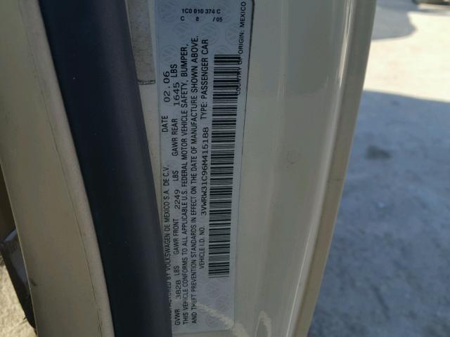 3VWRW31C96M415188 - 2006 VOLKSWAGEN NEW BEETLE 白色 照片 10