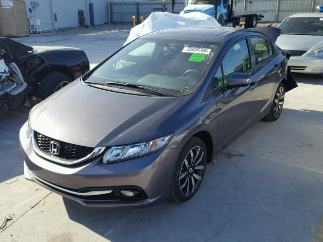 19XFB2F98FE065636 - 2015 HONDA CIVIC EXL ნაცრისფერი ფოტო 2