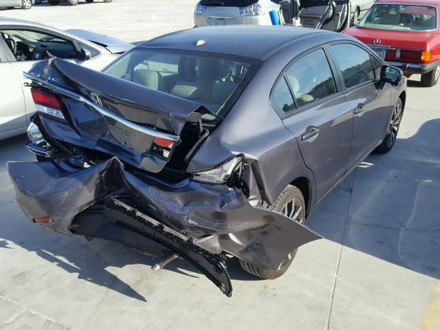 19XFB2F98FE065636 - 2015 HONDA CIVIC EXL GRAY photo 4