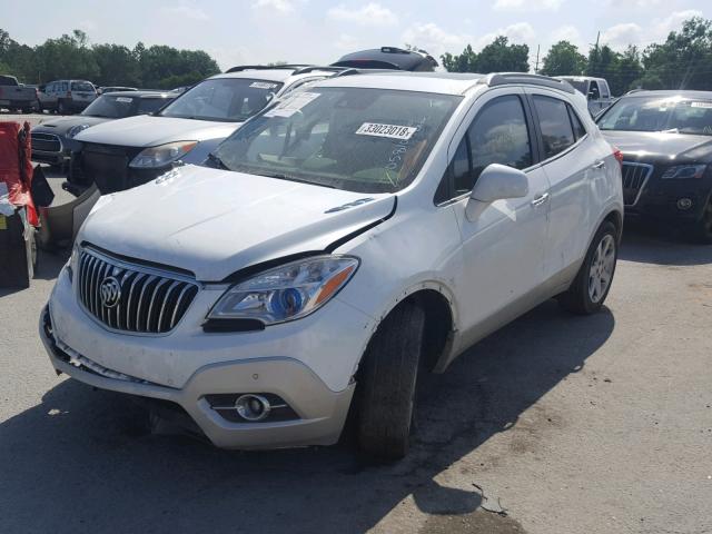 KL4CJDSB3DB058107 - 2013 BUICK ENCORE PRE WHITE photo 2