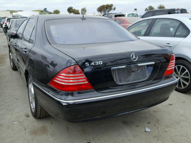 WDBNG70J25A451000 - 2005 MERCEDES-BENZ S 430 BLACK photo 3