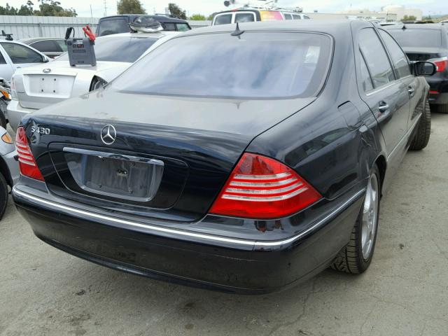 WDBNG70J25A451000 - 2005 MERCEDES-BENZ S 430 BLACK photo 4