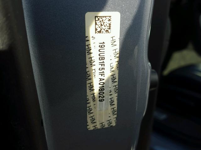 19UUB1F51FA018029 - 2015 ACURA TLX TECH 银色 照片 10