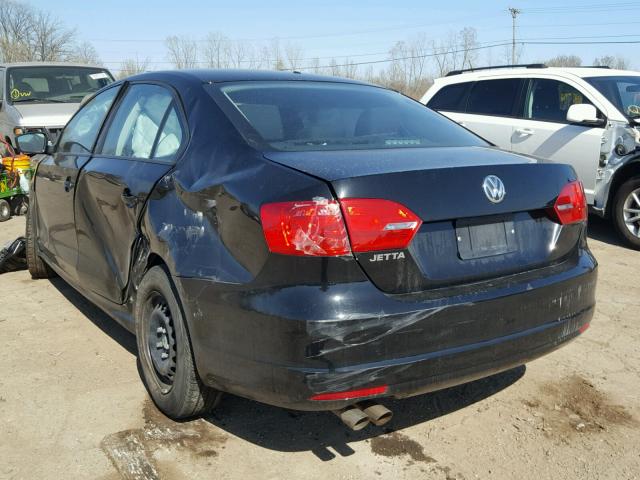 3VW2K7AJXEM397740 - 2014 VOLKSWAGEN JETTA BASE Սև լուսանկար 3