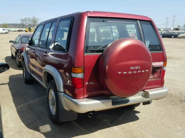 JACDJ58X3W7911953 - 1998 ISUZU TROOPER S RED photo 3