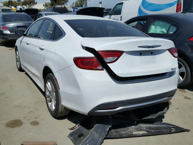 1C3CCCAB4FN578298 - 2015 CHRYSLER 200 LIMITE WHITE photo 3