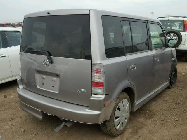 JTLKT324664061070 - 2006 TOYOTA SCION XB GRAY photo 4