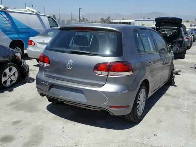 WVWDB7AJ9DW047722 - 2013 VOLKSWAGEN GOLF GRAY photo 4