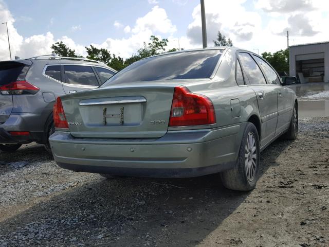 YV1TS592661439399 - 2006 VOLVO S80 2.5T GREEN photo 4