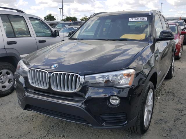 5UXWZ7C34H0X38912 - 2017 BMW X3 SDRIVE2 Чорний фото 2