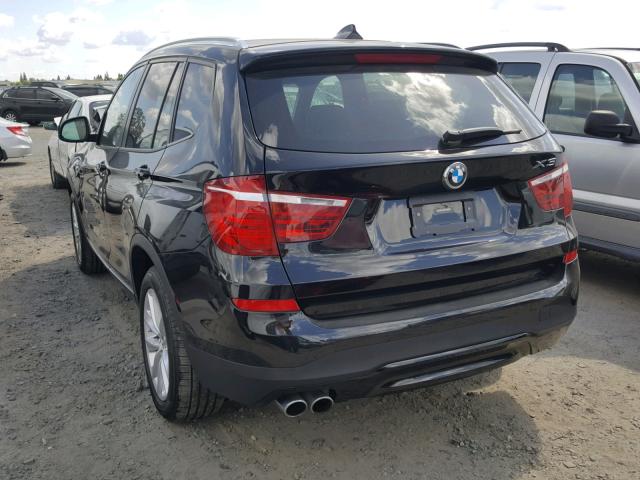5UXWZ7C34H0X38912 - 2017 BMW X3 SDRIVE2 Чорний фото 3