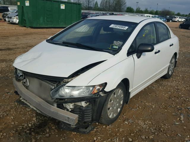 1HGFA163X9L028965 - 2009 HONDA CIVIC VP WHITE photo 2