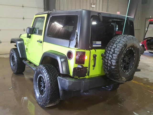 1C4AJWAG8CL229349 - 2012 JEEP WRANGLER S GREEN photo 3