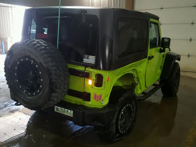 1C4AJWAG8CL229349 - 2012 JEEP WRANGLER S GREEN photo 4