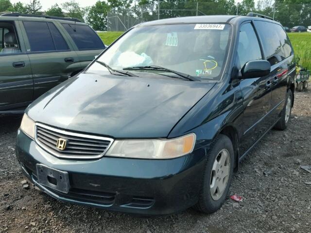 2HKRL18601H502928 - 2001 HONDA ODYSSEY EX GREEN photo 2