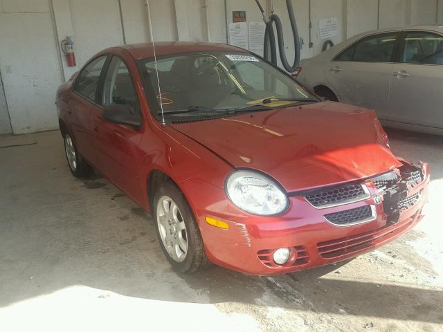 1B3ES56C04D503638 - 2004 DODGE NEON SXT MAROON photo 1