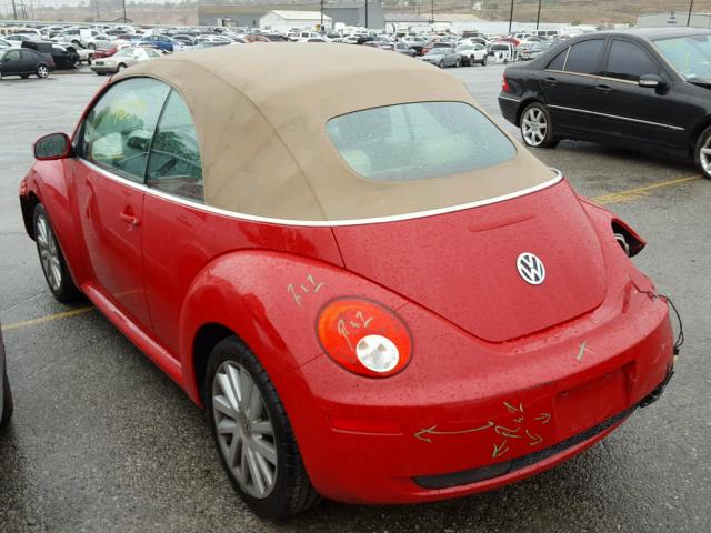 3VWRG31Y08M409484 - 2008 VOLKSWAGEN NEW BEETLE 红色 照片 3