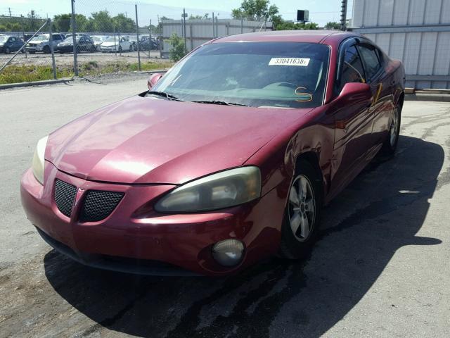 2G2WP522751265225 - 2005 PONTIAC GRAND PRIX BURGUNDY photo 2