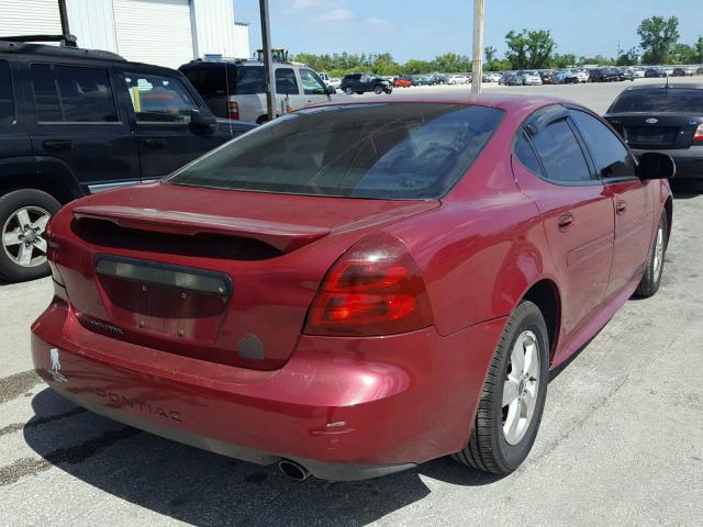 2G2WP522751265225 - 2005 PONTIAC GRAND PRIX BURGUNDY photo 4